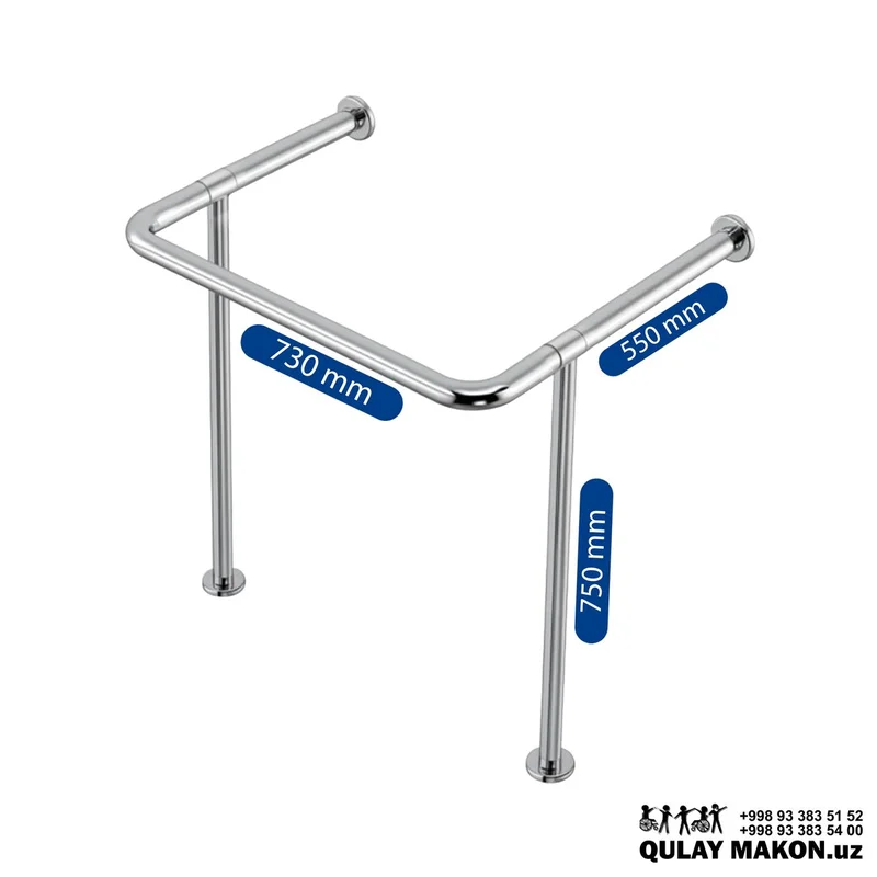 Prefabricated handrail for sink on stands 550x730x750mm (suitable for sink Y5 art. 2744)