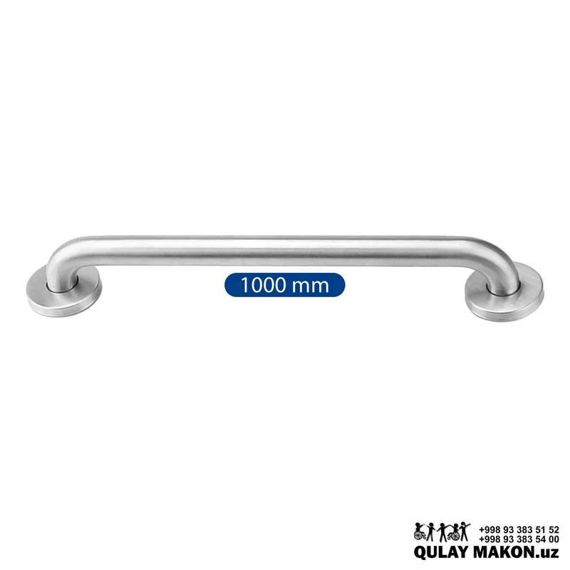 Straight wall handrail for bath and shower 1000mm Ø 32