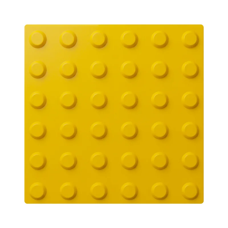 Polymer tactile tile, warning (yellow)