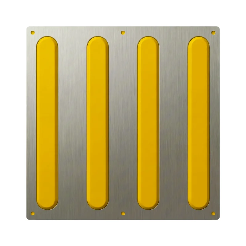 Metal tactile tile, guiding