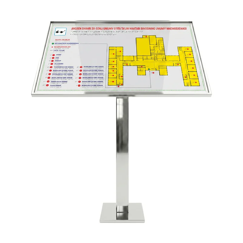 Tactile mnemonic scheme (floor plan)