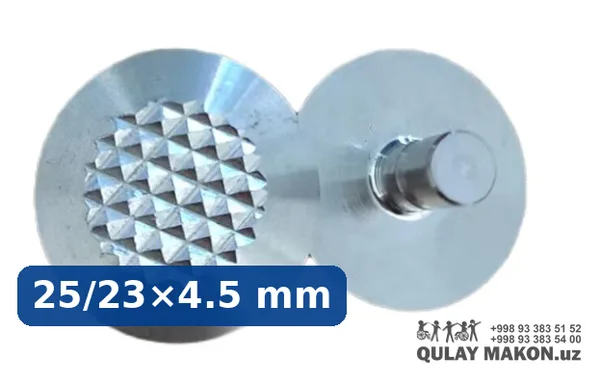 Po'lat taktil indikator DLS-25-3 — olmos teksturali