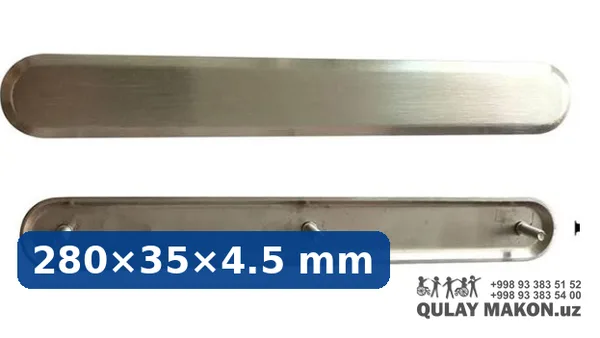 Стальная тактильная полоса DLS-280-1 — плоская поверхность