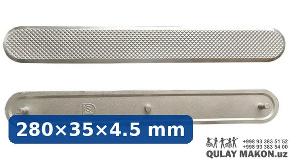 Стальная тактильная полоса DLS-280-4 — ромбовидный рисунок