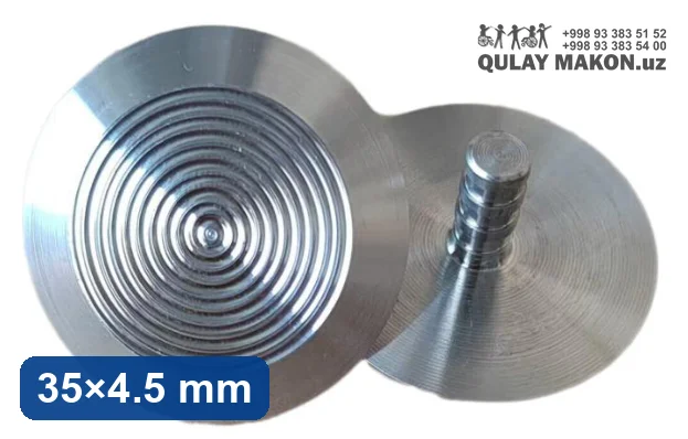 Po'lat taktil indikator DLS-35-2S — doira teksturali