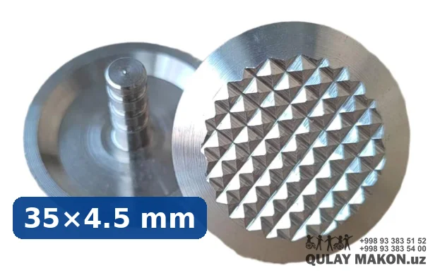 Po'lat taktil indikator DLS-35-3H — olmos teksturali