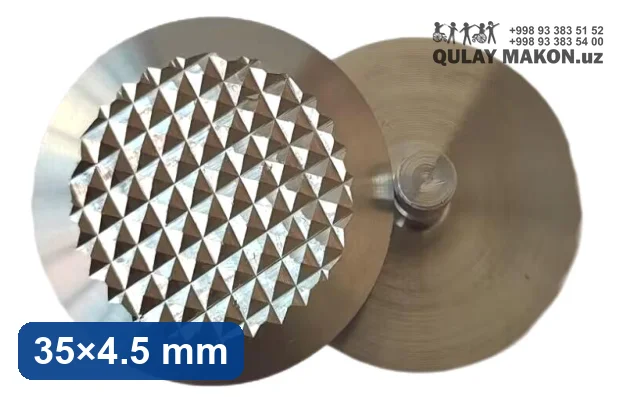 Po'lat taktil indikator DLS-35-3S — olmos teksturali