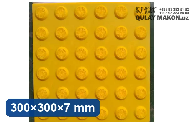 Plastik taktil plitka DLS-P300-8 — doira teksturali