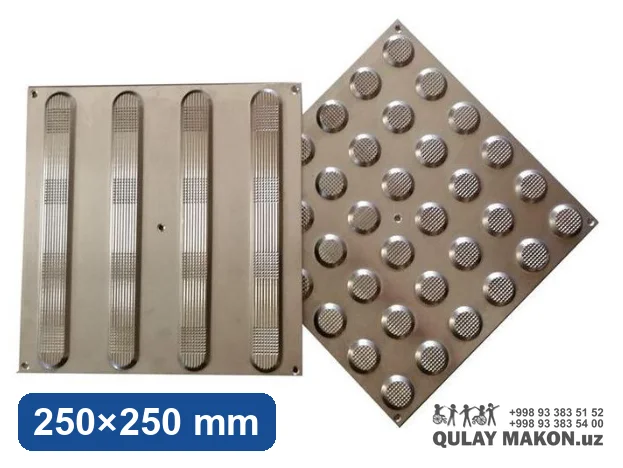 Po'lat taktil plitka DLS-S250-1 — olmos teksturali