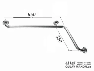 Burchakli (qiya) ushlash tutqichi — chap/o'ng, nerjaveyka — burchakli (obtuz) poruchen, 650x330 mm