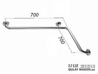 Burchakli (qiya) ushlash tutqichi — chap/o'ng, nerjaveyka — burchakli (obtuz) poruchen, 700x700 mm