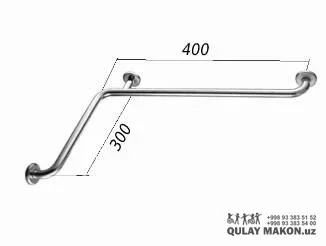 Burchakli (qiya) ushlash tutqichi — chap/o'ng, nerjaveyka — burchakli (obtuz) poruchen, 400x340 mm