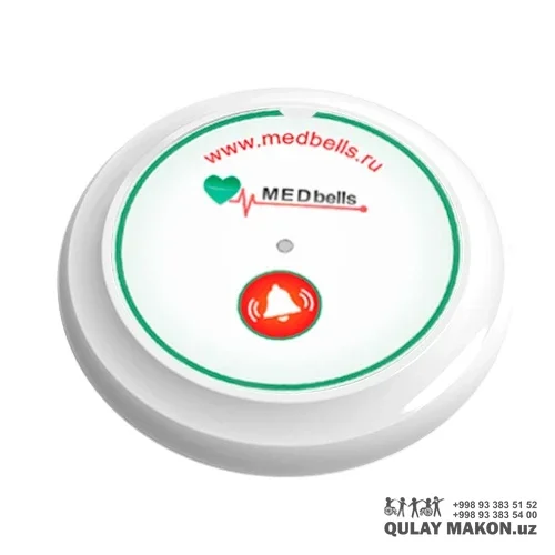 Simsiz dumaloq chaqiruv tugmasi (stol/devor, rang variantlari) — MEDbells