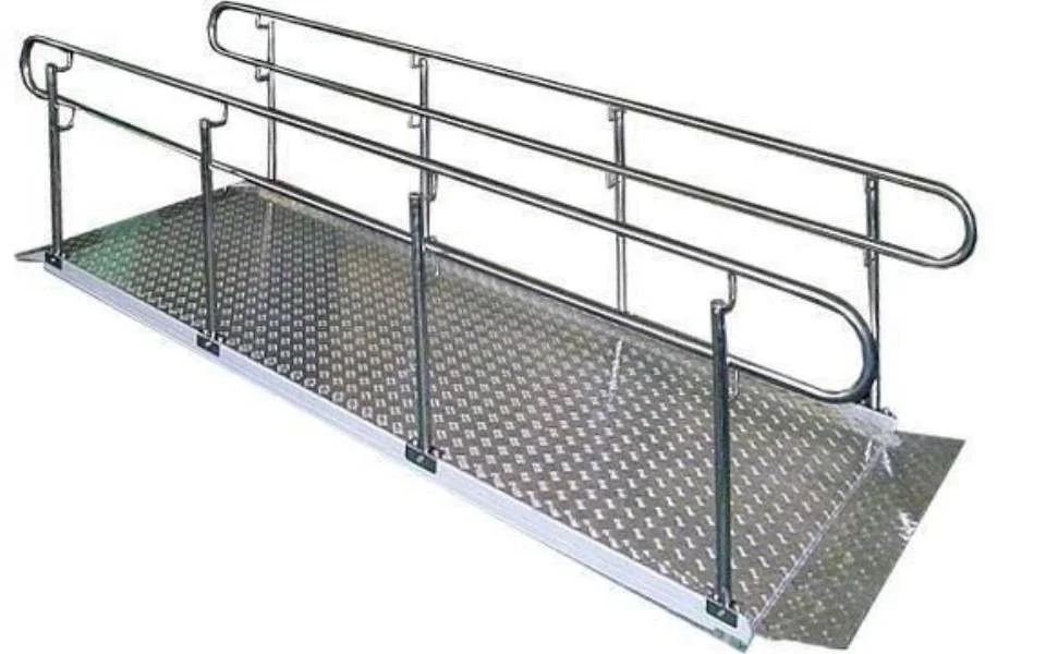 NMG pandus rampa — modulli alyuminiy chequered + porunchili (1.5-5m, balandlik 100-500mm) — Pandus rampa same-product galereya