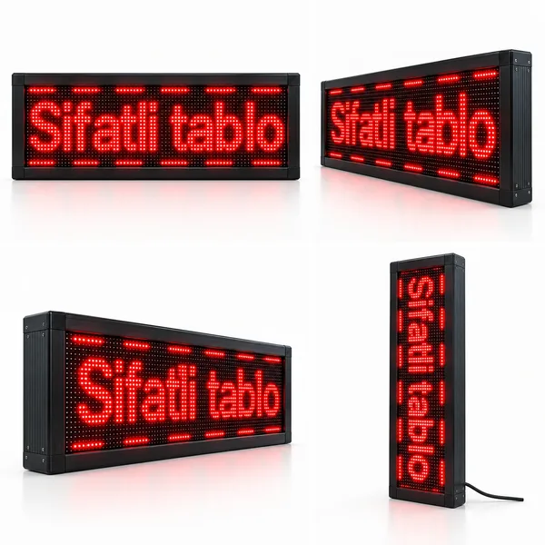 LED бегущая строка — несколько ракурсов и тонкий профиль корпуса