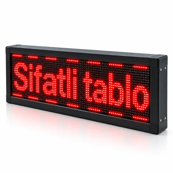 LED yuguruvchi qator tablo — qizil, aluminiy korpus (portativ)