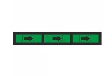 Photoluminescent lateral markings for light-colored floors 150 mm