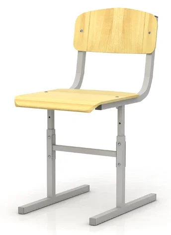 Chair for students with disabilities, adjustable without handles