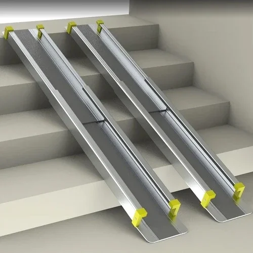 Telescopic ramp 2-section with anti-slip coating (120 cm)
