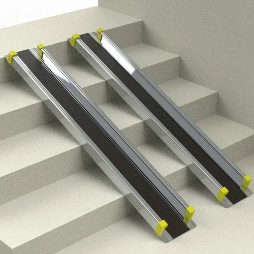Telescopic ramp 1-section with anti-slip coating (130 cm)