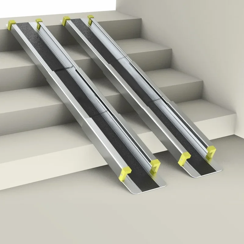 Telescopic ramp 3-section with anti-slip coating (180 cm)
