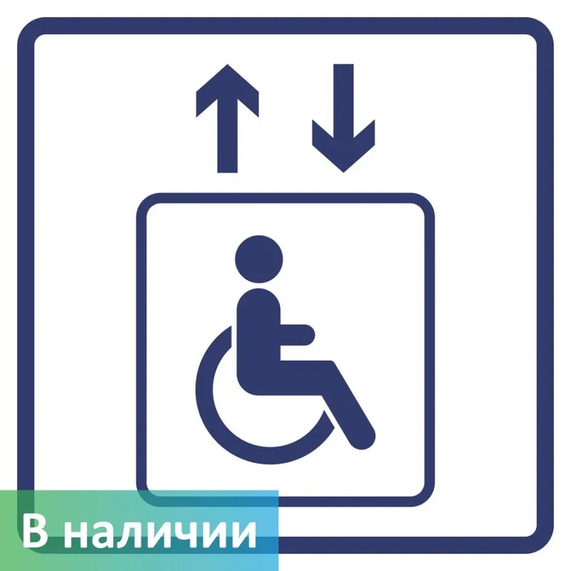 Visual sign "Elevator for disabled people in wheelchairs" GOST R 52131, POLYSTYRENE