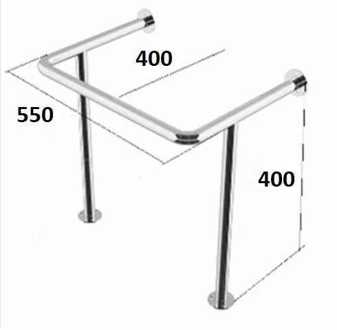Handrail for sink on stands for children's bathroom 400x550x400mm (suitable for sink Y7, art. 2535)