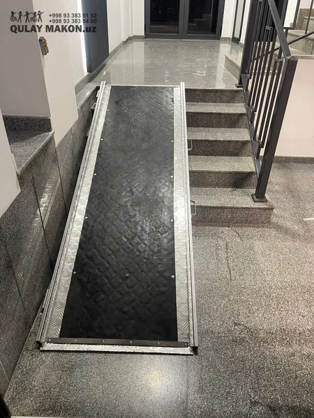 Пандус сплошной из гофрированного алюминиевого листа