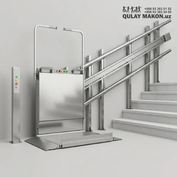 Stair platform lift — for the disabled (rail-mounted)